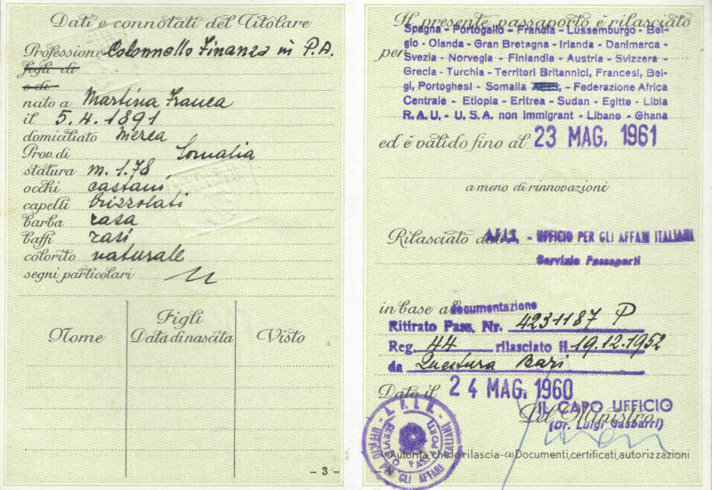 Passaporto di Corrado de Judicibus, pagina 2