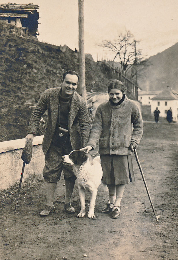 Bolzano, 1927<br/>Sergio e Lidia sul lago di Monticoli
