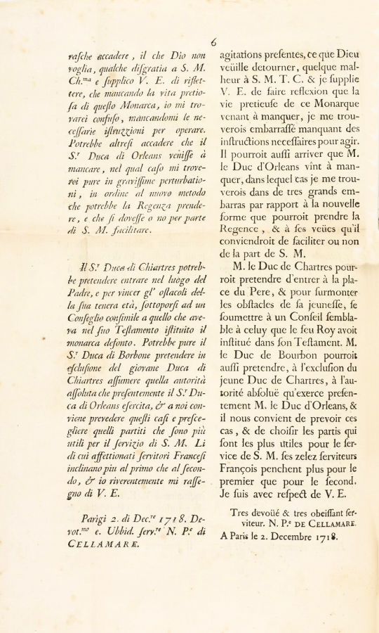 Pagina 6 - Seconda lettera al cardinale Alberoni