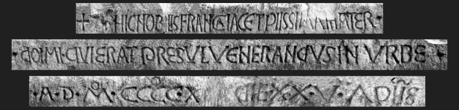 L’iscrizione sulla tomba di Francesca Lucari