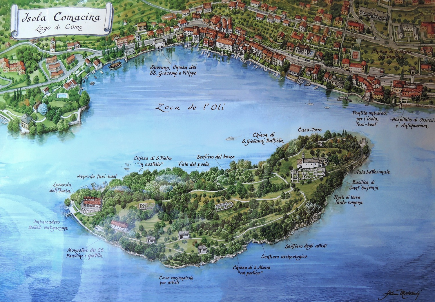 Mappa dell’Isola Comacina