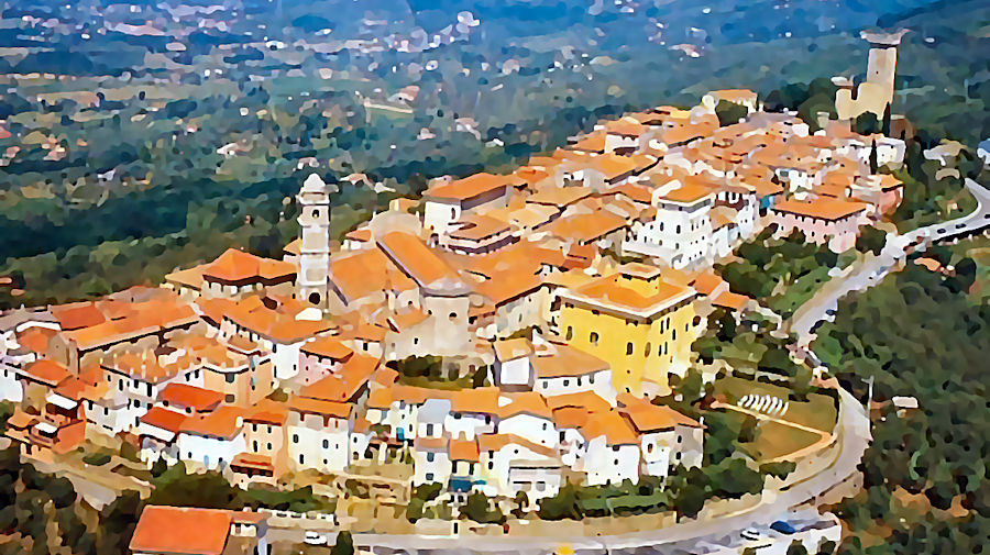 Panorama di Castelnuovo Magra