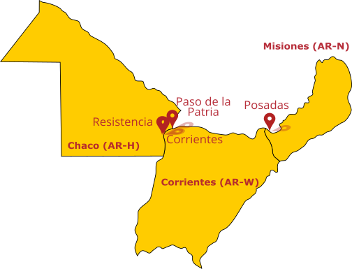 Misiones, Correntes, Chaco (AR)