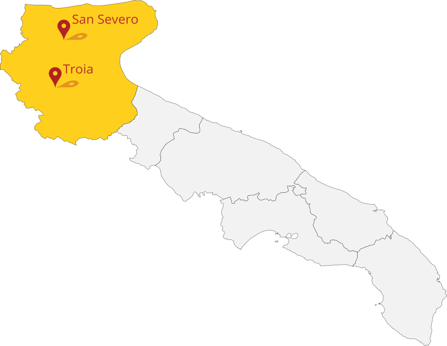 Tavoliere delle Puglie: Troia, San Severo, Castelnuovo
